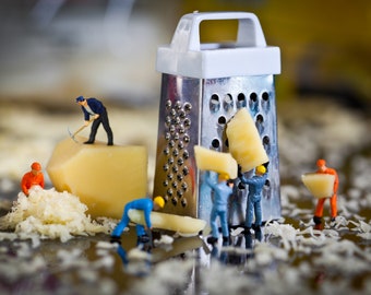 Little People photographic print 'You're doing a grate job little men'