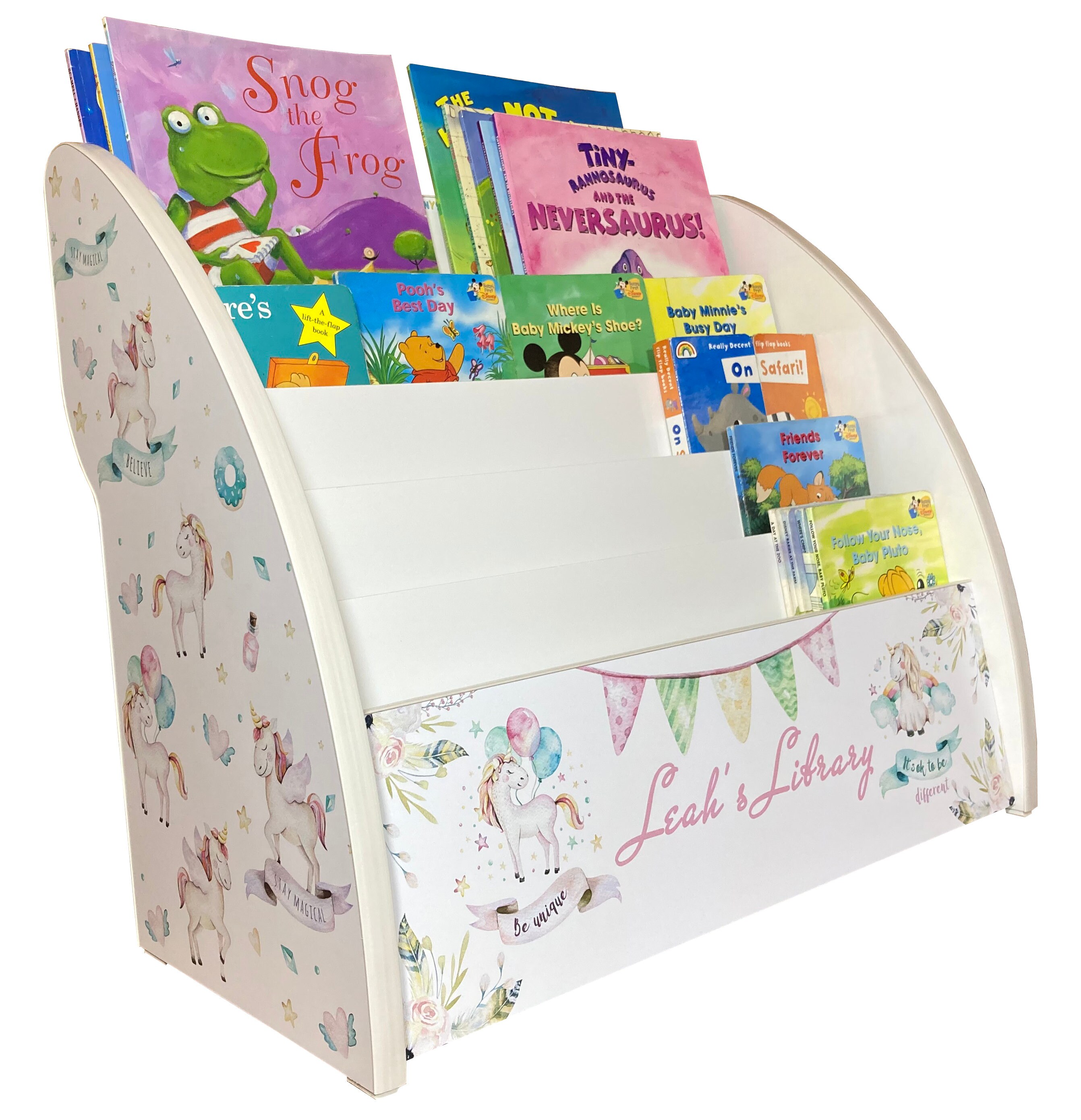 Personalised girl's bookcase 2 sizes handmade in UK Etsy