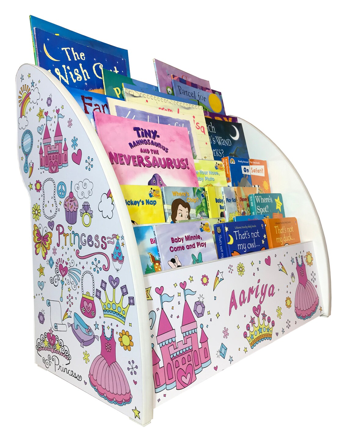 Personalised girl's bookcase 2 sizes handmade in UK Etsy