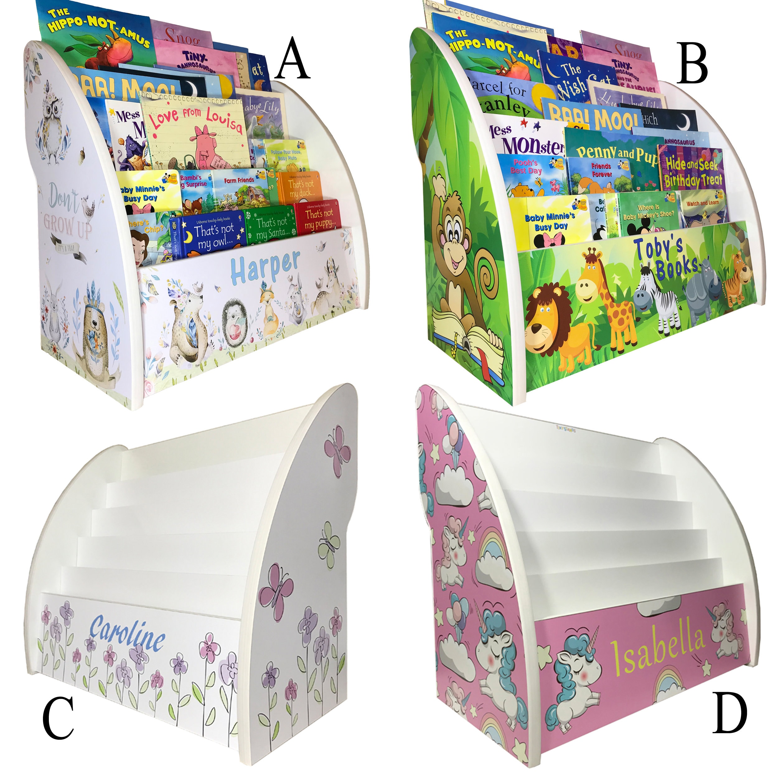 Personalised Childrens Bookcase kids bookshelf childrens Etsy