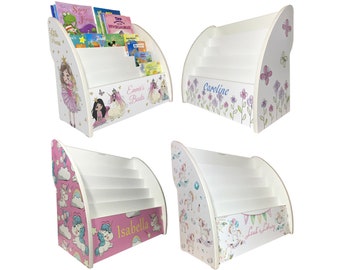 Personalised Girls Bookcase | Unicorn, Fairy, Ballerina Themes | Assembled UK Made