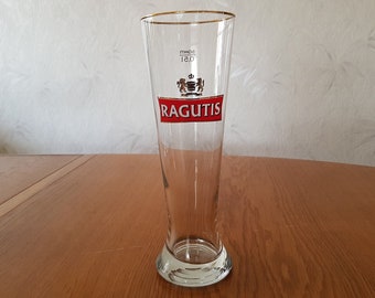 Vintage Beer Mug, Beer Glass, Beer, 0,5 L Beer Glass, Old Pint Glass, Collectible Beer Pint Glass, Pint Glass, High Stein, Lithuanian Beer