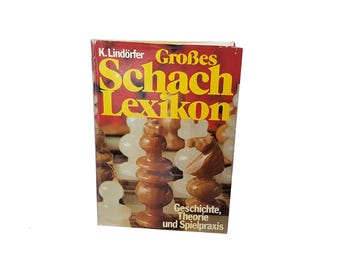 Chess Book Collection, Old Chess Book, Vintage Chess Book, Rare Chess Book in German, Chess Player Library, Chess Dictionary in German