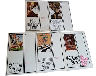 Chess Book, Old Chess Book, Chess Literature, Vintage Chess Book, Chess Book in Czech, Chess Player Library, Chess Textbook, Bundle Books