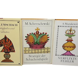 Chess Book, Chess Book Collection, Theory of Chess, Vintage Chess Book, Rare Chess Book in German, Chess Player Library, Bundle Chess Books