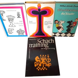Chess Book, Chess Book Collection, Old Chess Book, Vintage Chess Book, Rare Chess Book in German, Chess Player Library, Bundle Chess Books