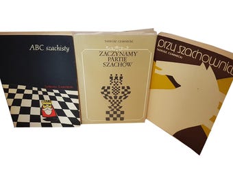 Libro de ajedrez, Colección de libros de ajedrez, Libro de ajedrez antiguo, Libro de ajedrez vintage, Libro de ajedrez raro en polaco, Biblioteca de ajedrecistas, Paquete de libros de ajedrez