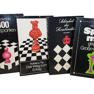Chess Book, Chess Book Collection, Old Chess Book, Vintage Chess Book, Rare Chess Book in German, Chess Player Library, Bundle Chess Books