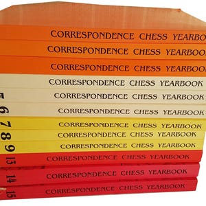 Chess book, Chess literature, Correspondence chess yearbook, old chess book, correspondence chess yearbook 1991-1995, chess book collection