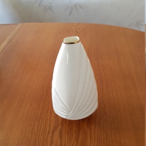 Vintage square porcelain vase, old porcelain vase, white vase for flowers, elegant gift, anniversary gift for mum and dad, birthday gift