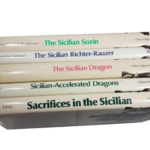 Chess Book, Old Chess Book, Vintage Chess Book, Chess in English, Chess Book the Sicilian,  Bundle Chess Book, Contemporary Chess Openings