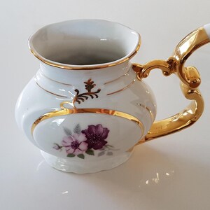 Vintage Traditional Porcelain Flask, Old Porcelain Crock, Vintage White Cruse with Flowers, Flask with Flowers, Vintage Item Lovers Gift