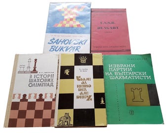 Seltenes Schachbuch in Serbisch, Altes Schachbuch, Schachbuch in Spanisch, Schachbuch in Ukrainisch, Schachbuch in Bulgarisch, Bundle Schachbücher