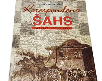 Schackbok, schackbokssamling, gammal schackbok, sällsynt schackbok, lettiskt korrespondensschackspelarbibliotek, schackbok på lettiska