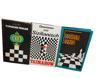 Schackbok, schackbokssamling, gammal schackbok, schackteori, sällsynt schackbok på tyska, schackspelarbibliotek, schackböcker