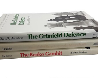 Colección de libros de ajedrez, libros antiguos, libros vintage, libros en inglés, libros raros, aperturas contemporáneas