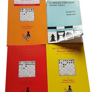 Chess Book Collection, Old  Book, Vintage Chess Book, Sicilian Defence, Caro-Kann Defence, Chess Literature, Bundle Book, Bundle Chess Book