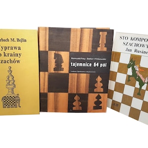 Old Chess Book, History of Chess, Vintage Chess Book, Rare Chess Book in Polish, Chess Player Library, Bundle Chess Books, Chess Composition