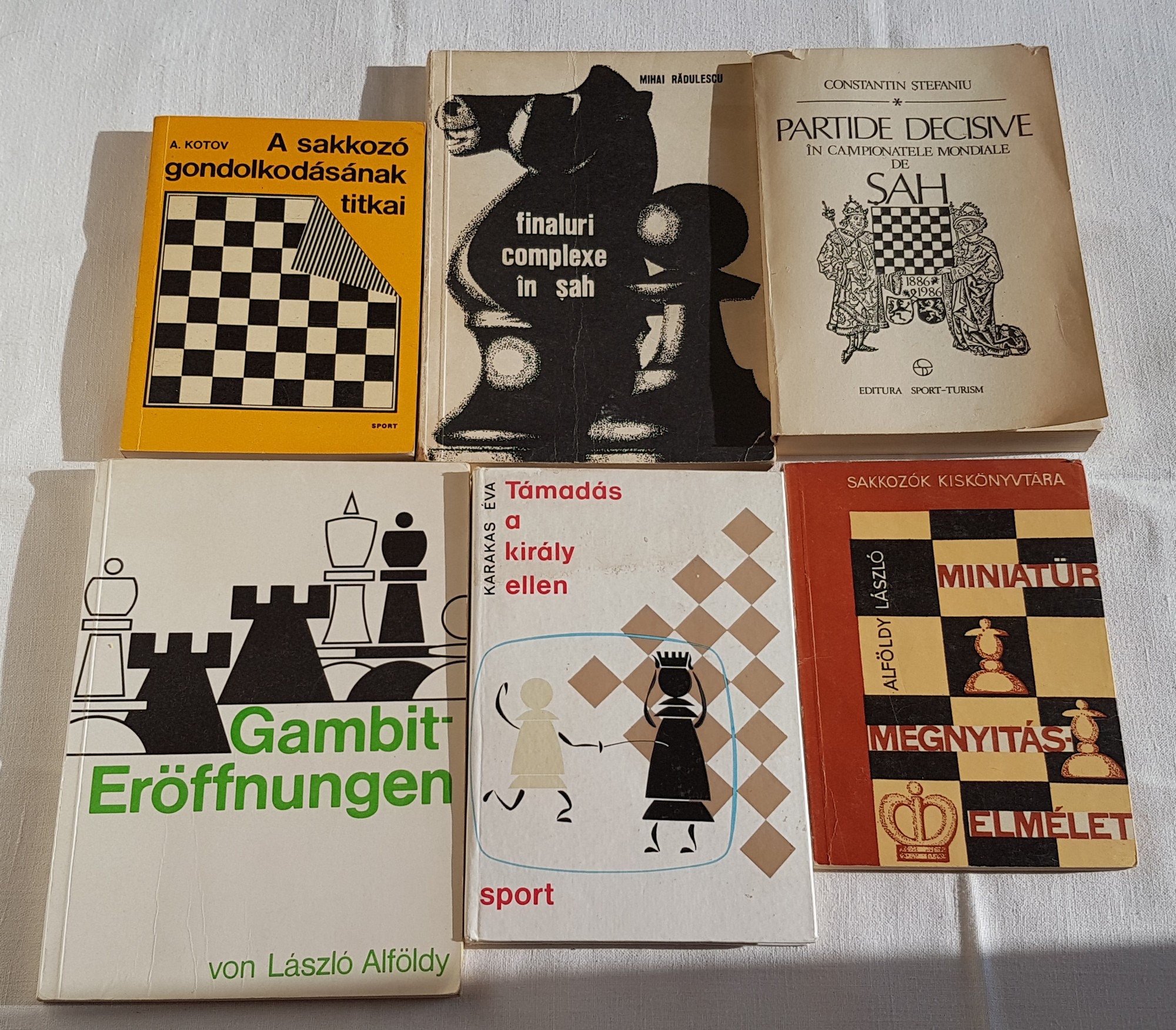 Chess Book, Chess Book Collection, Old Chess Book, Vintage Chess Book, Chess Book in Hungarian