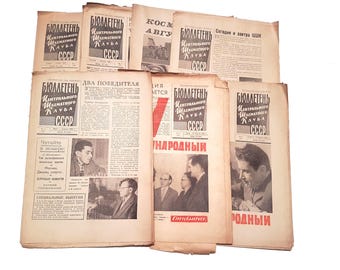 Vintage Russian Chess Newspapers, 1962-1991, Chess Magazine