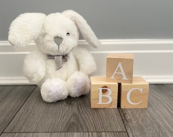 Wooden ABC Baby Building Blocks, Name Blocks, Wooden Block Letters, Baby Name Blocks, Nursery Decor, New Baby Gift, Personalised Baby Gift