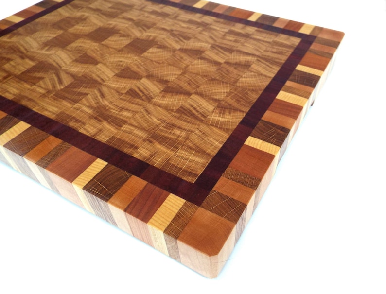 Made from oak sapele Perfect wedding gift! Big End Grain Cutting Board ash maple and cherry end grain cutting board