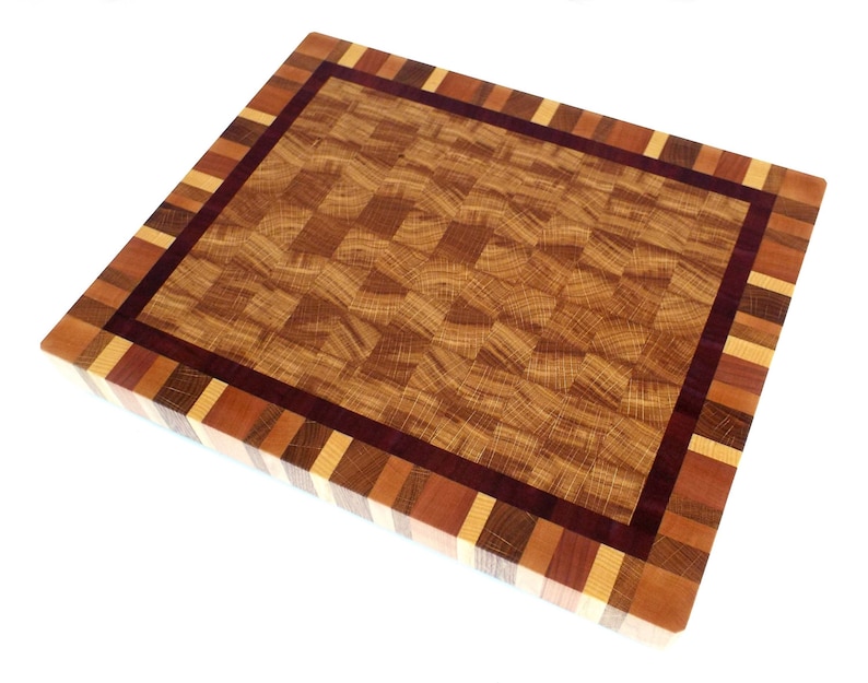 Made from oak sapele Perfect wedding gift! Big End Grain Cutting Board ash maple and cherry end grain cutting board