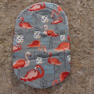 Ostomy bag cover Gris Flamant rose,