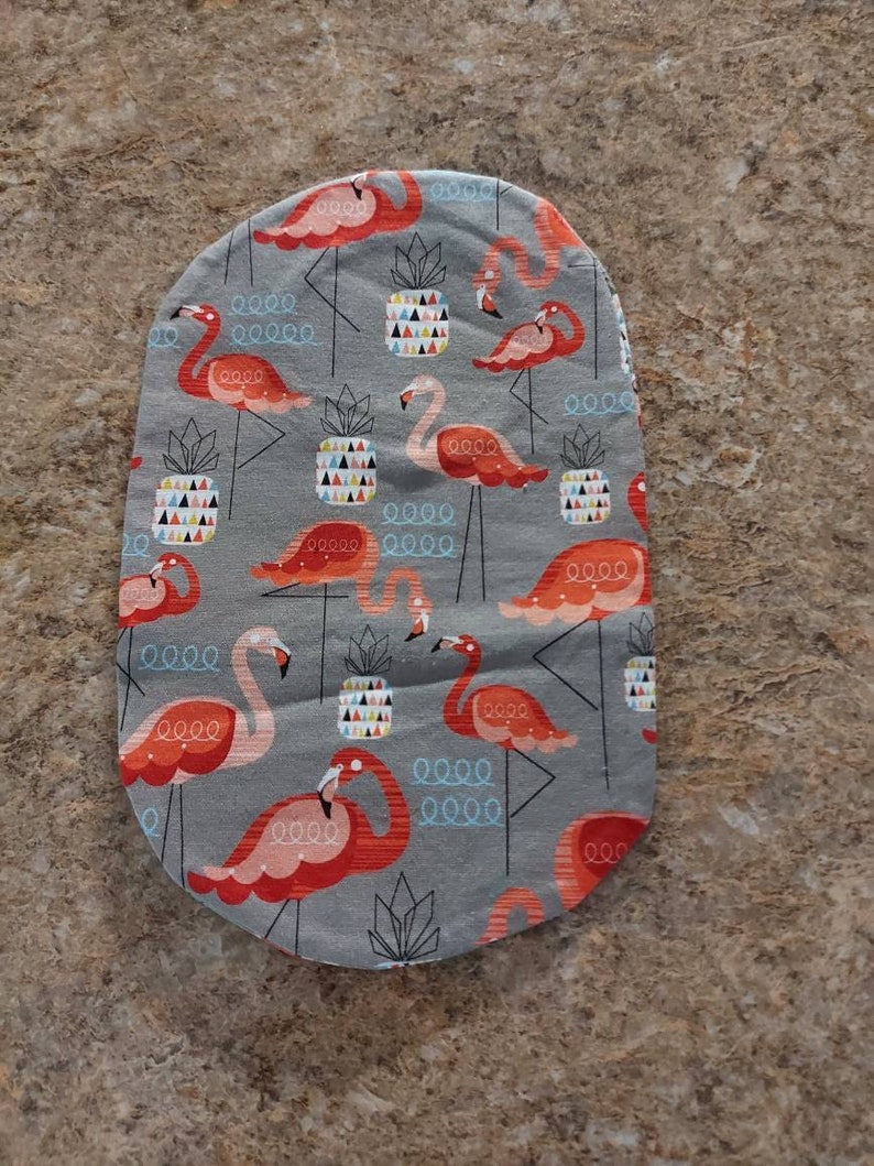 Ostomy bag cover Gris Flamant rose,