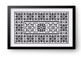 Sampler Cross Stitch Pattern PDF. Wall Decor.