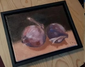 Alla prima Red Onions painting