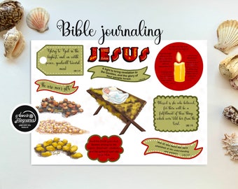 Luke 1:45/Luke 2/John1/Jesus birth Bible journaling sheet/nativity story/easter/printable resource/journaling resource