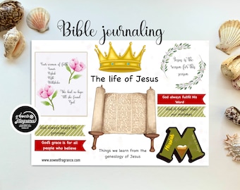 Genealogy of Jesus Bible journaling/Christian printable resources/Church kids lesson visual aids