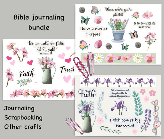Christian Art Gifts Colorful Stickers for Bible Journaling or Adult  Coloring, Scrapbooking or Craft Stickers