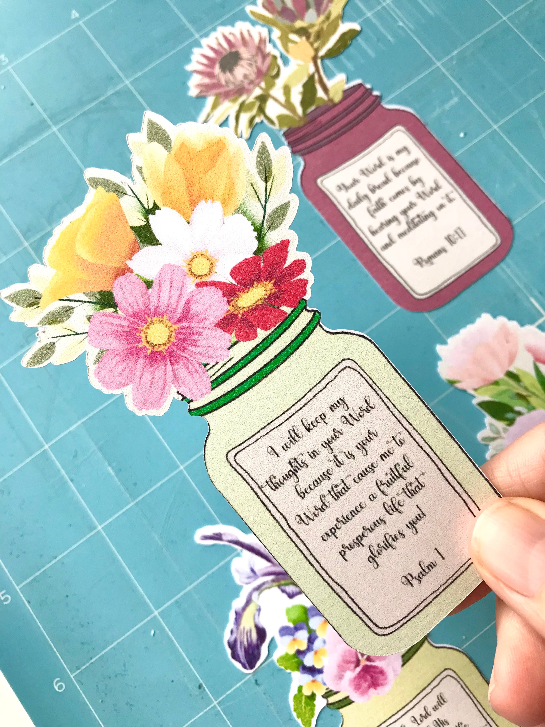 Flower Pots With Bible Verses for Mothers and Woman Printable/little ...