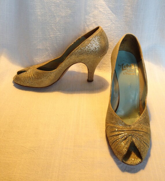 Vintage 1940's 1950 's Peeptoe By Lotus For Lilley