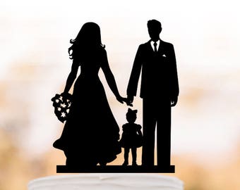 Cowboy Family Cake Topper,Bride and Groom with little boy Topper,Cowboy Couple with child,Wedding Couple with Son,Cowboy Cake Topper 1480