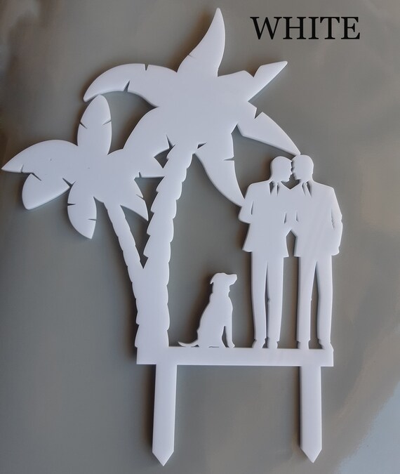Lesbian Wedding Cake Topper - Mrs & Mrs Acrylic Topper With Surname Personalization - View #3