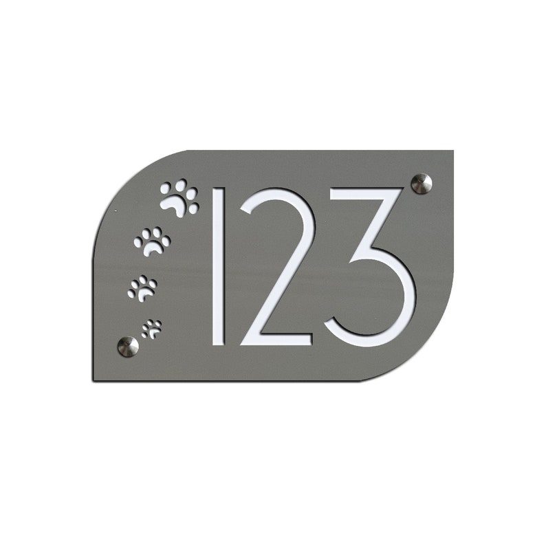 Unique House Numbers Adress Sign House Sign Plaque With Dog Etsy