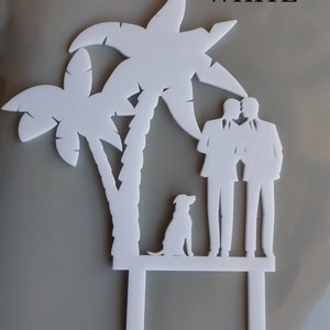 Two Tier Bride and Groom High Five Wedding Cake Topper With Child ...