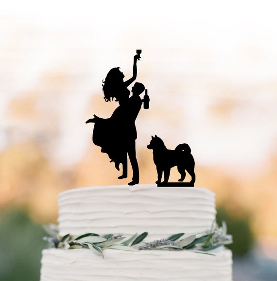 drunk bride wedding cake