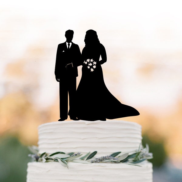 Unique Wedding Cake topper plus size bride, Cake Toppers, funny wedding cake toppers silhouette, oversize bride cake topper, fat bride