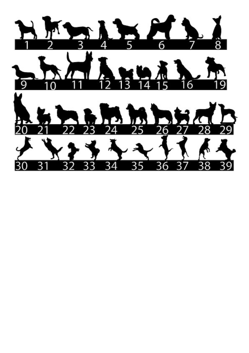 Dog Cake topper, Personalized cake topper, Dogs Silhouette