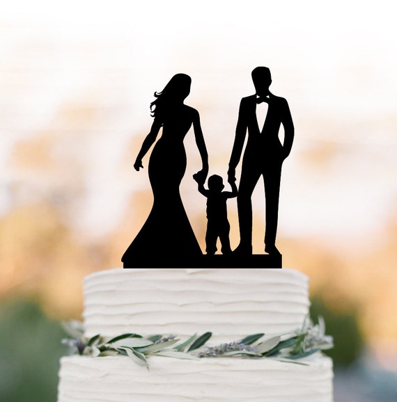 Funny Wedding Cake Topper With Boy Bride And Groom Wedding Etsy
