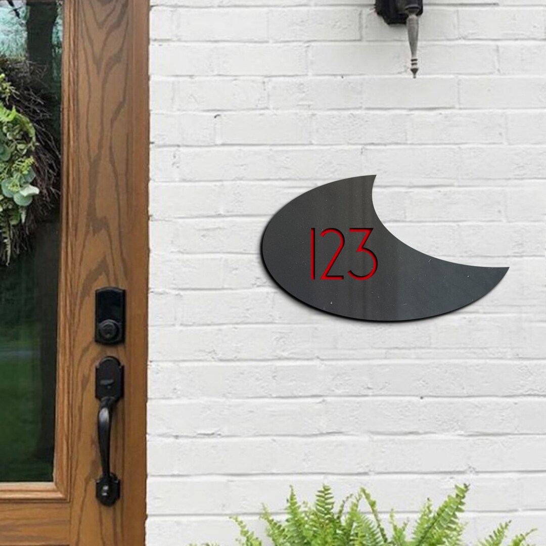 Modern House Numbers Adress Sign House Sign Plaque Waterproof Etsy