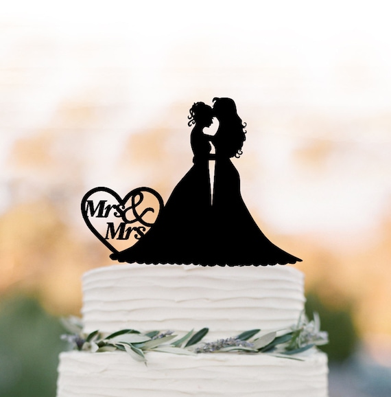 Lesbian Wedding Cake Toppers Same Sex Marriage Gay Pride Lesbian Brides LGBTQ 