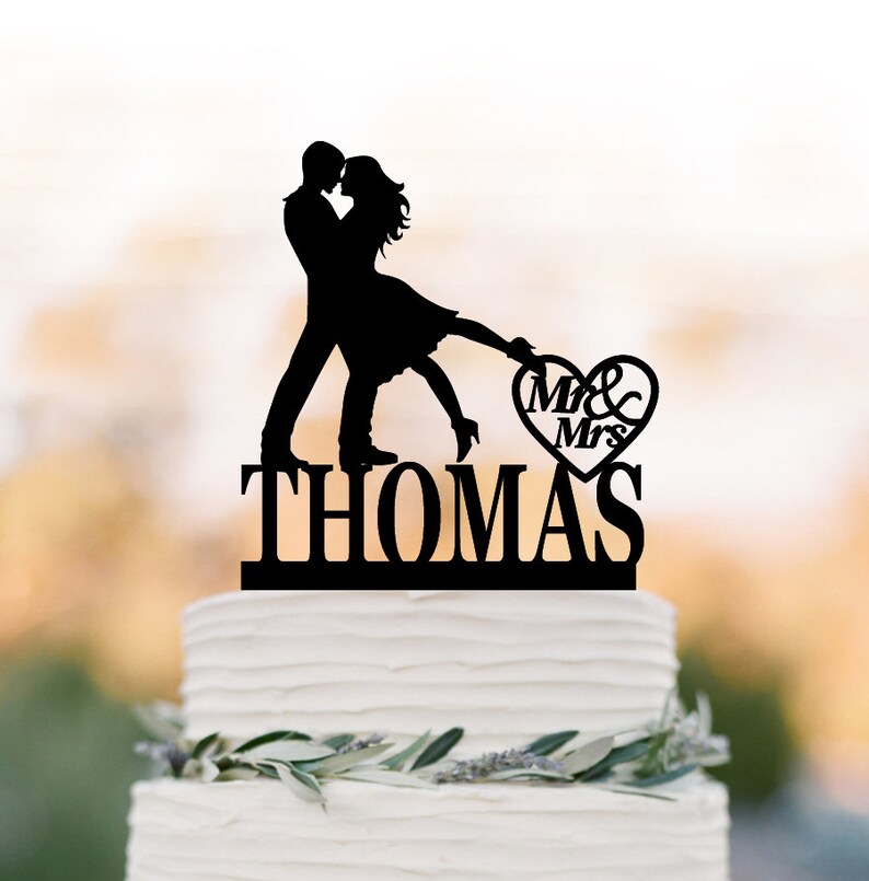 Personalized Wedding Cake topper mr and mrs