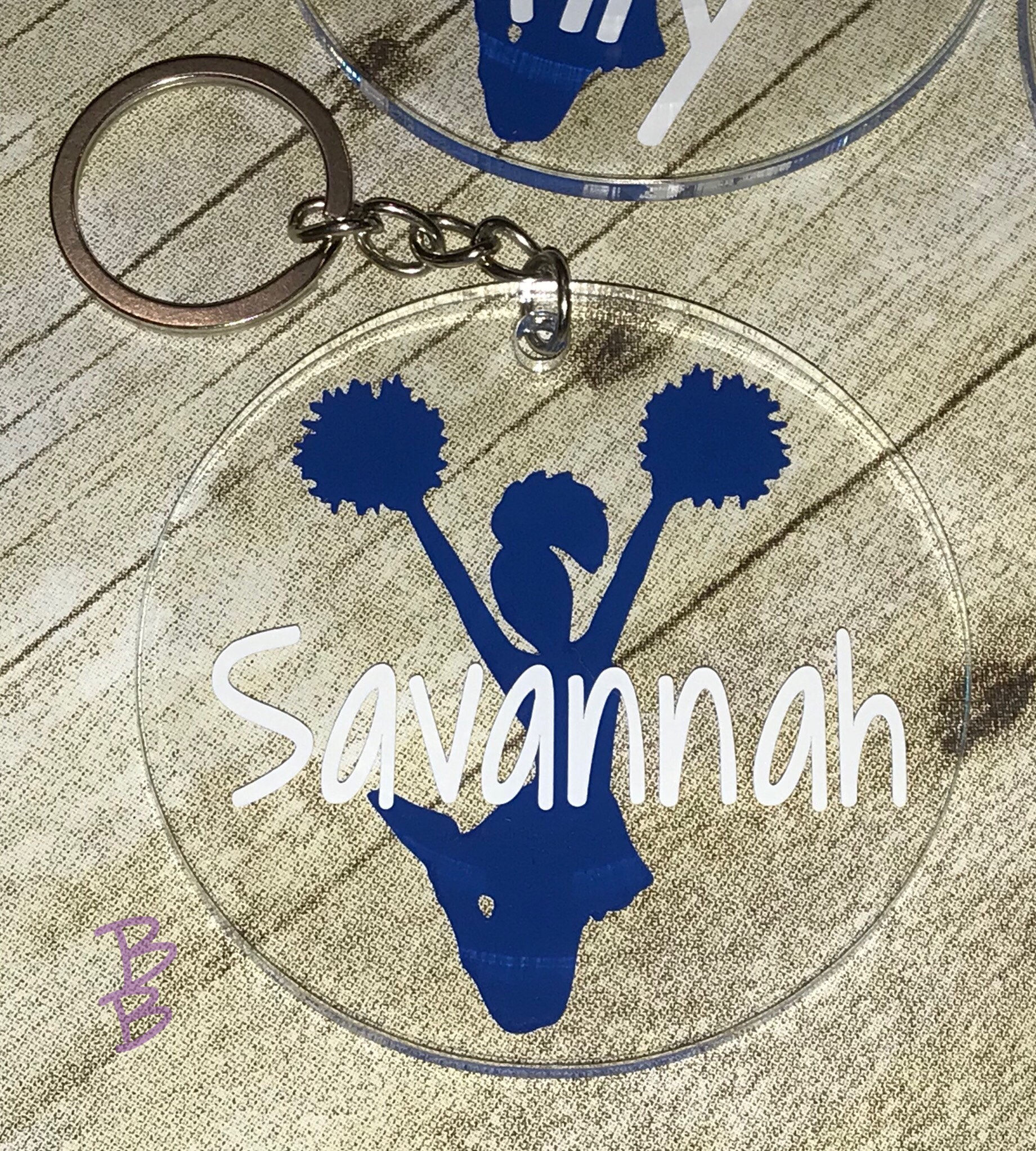 Personalized Cheerleader Keychain Cheerleading Keychains Etsy