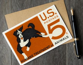 cute dog birthday card, unique animal lover card, veterinarian thank you card, vet office christmas cards, pet loss sympathy card, postcard