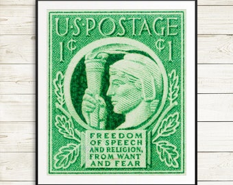 USA protest poster, freedom of speech poster, freedom of religion poster, lady liberty poster, statue of liberty poster, vintage USA poster